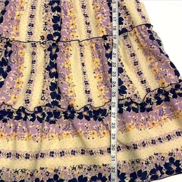 Dolly Girl by Anna Sui Floral Tiered Ruffle Mini Dress - Picture 9 of 10